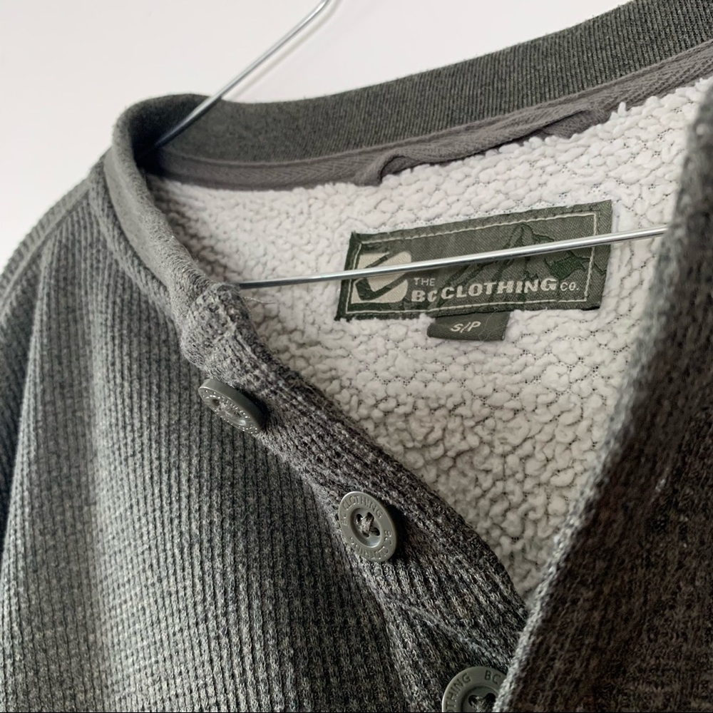 BC Clothing Green Henley